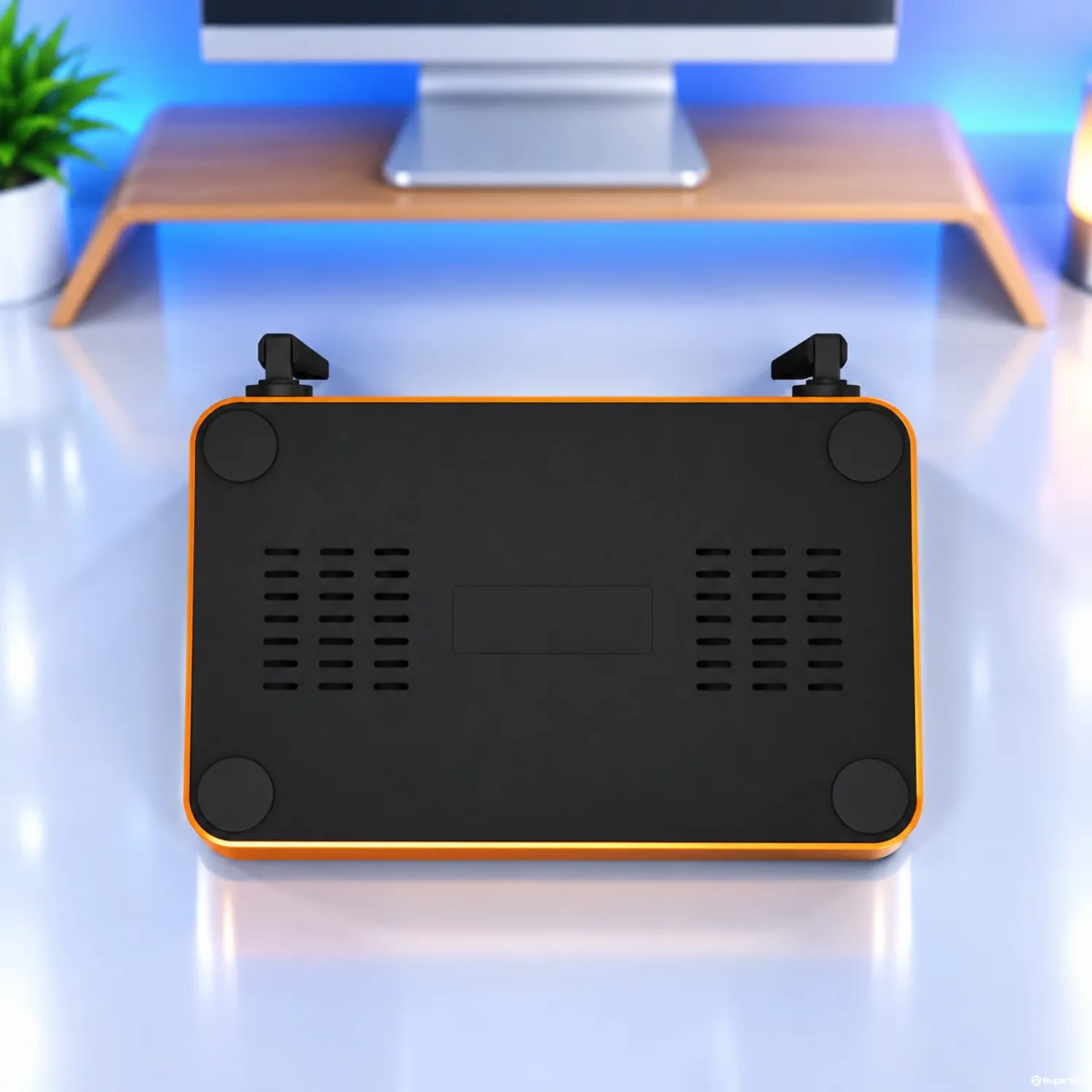 Bottom view of SuperBox S7 Prime with ventilation vents