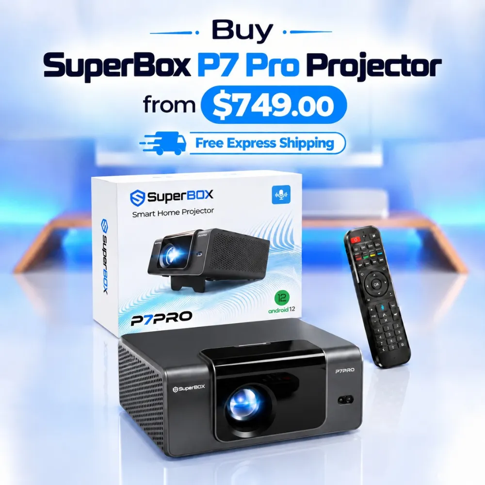 Buy SuperBox P7 Pro Projector from $749 with free express shipping