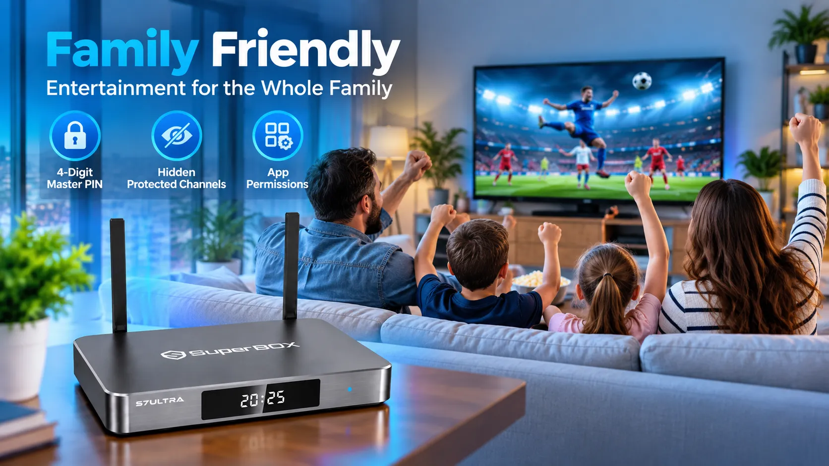 Family-friendly entertainment experience with SuperBox S7 Ultra