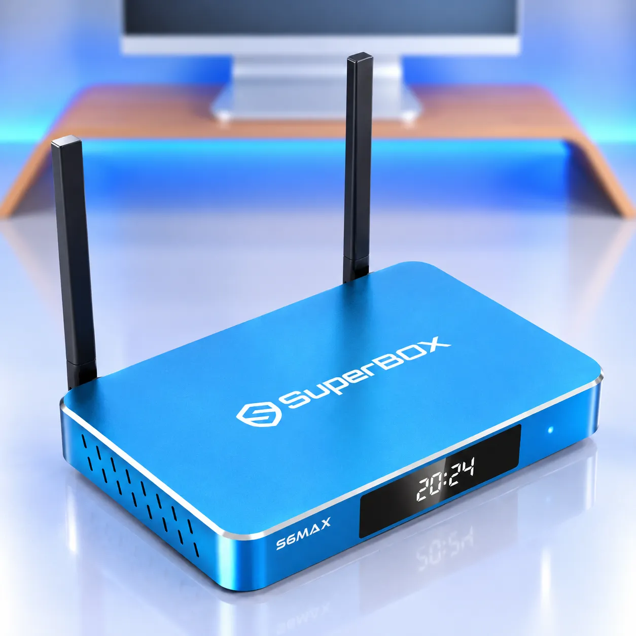 Front angled product view of SuperBox S6 Max