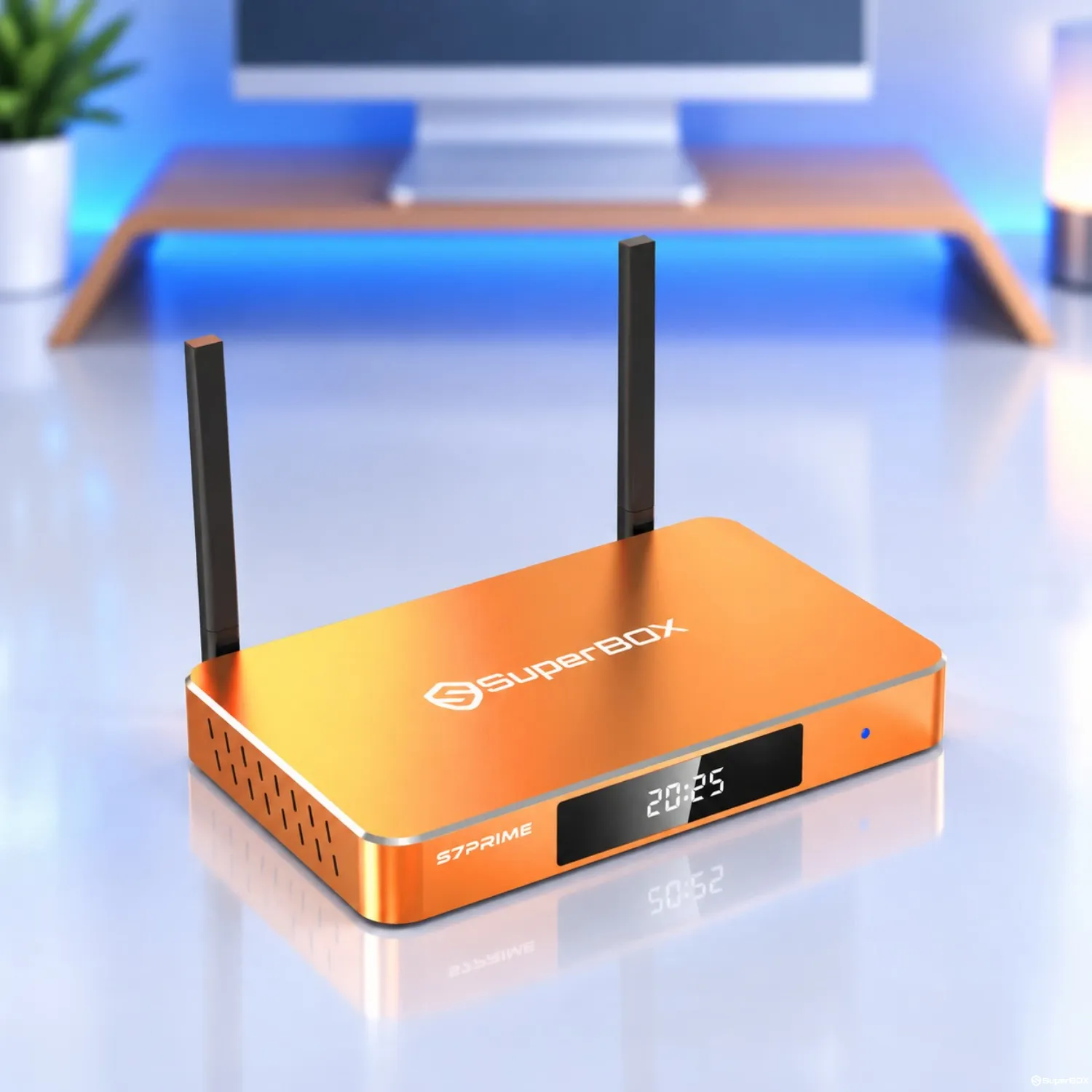 Front angled product view of SuperBox S7 Prime