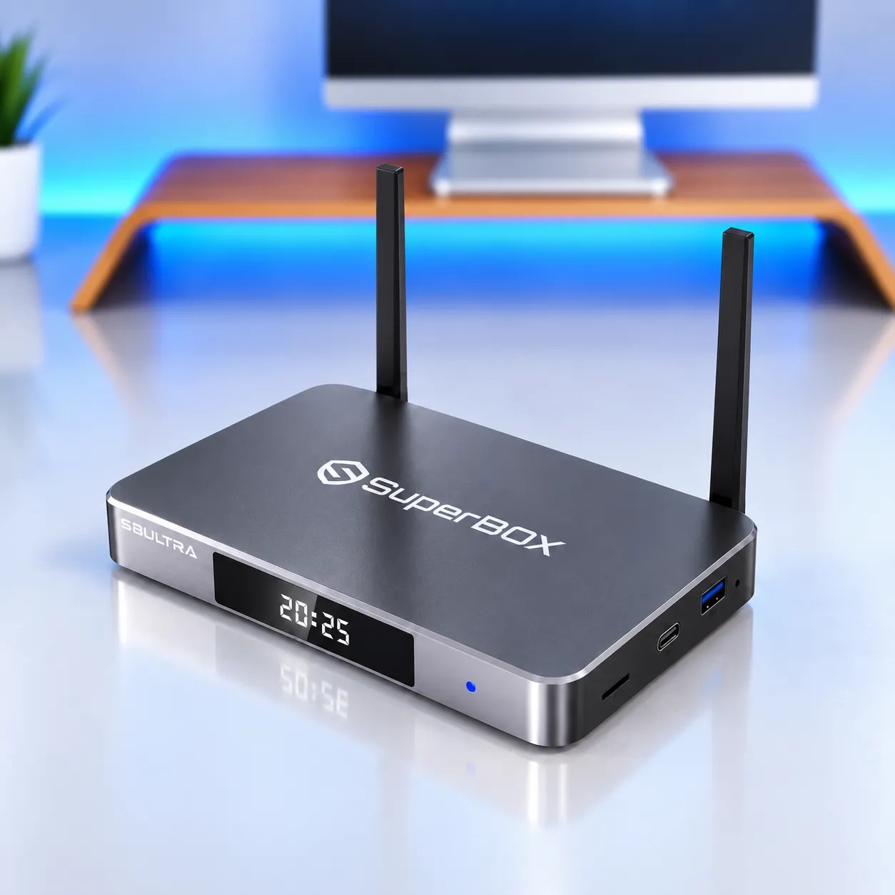 Front angled product view of SuperBox S8 Ultra