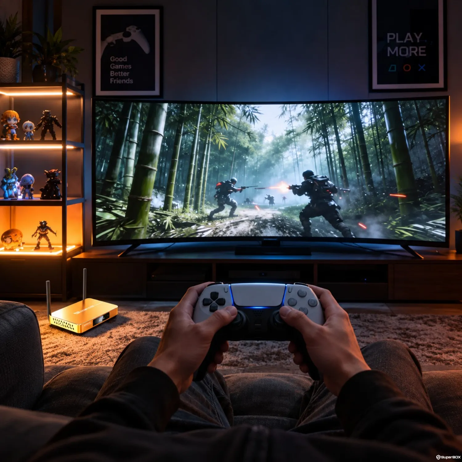 Gaming experience on TV with SuperBox S7 Prime