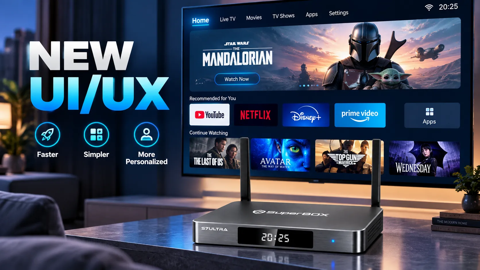 New user interface experience on SuperBox S7 Ultra