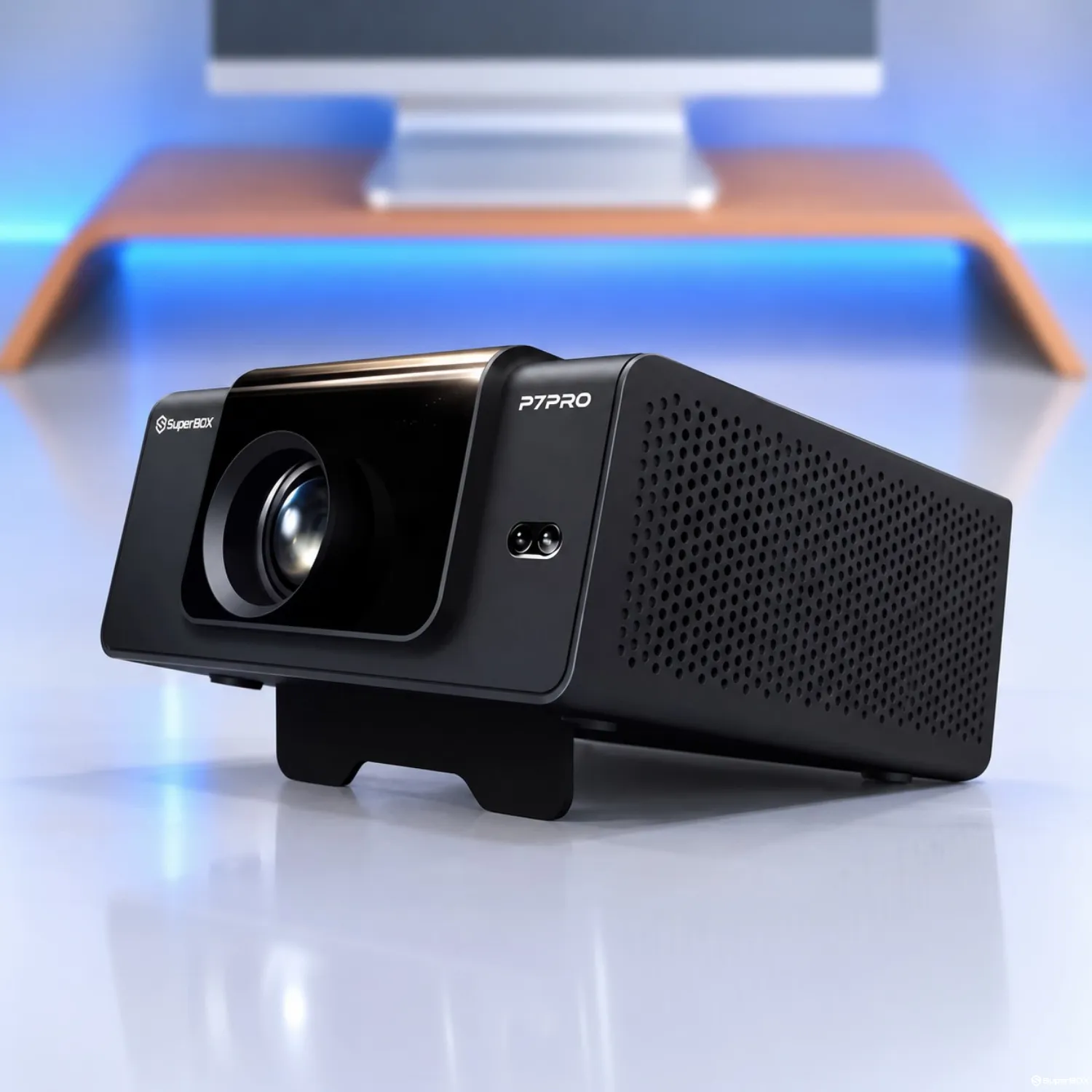 Right angled view of SuperBox P7 Pro Projector