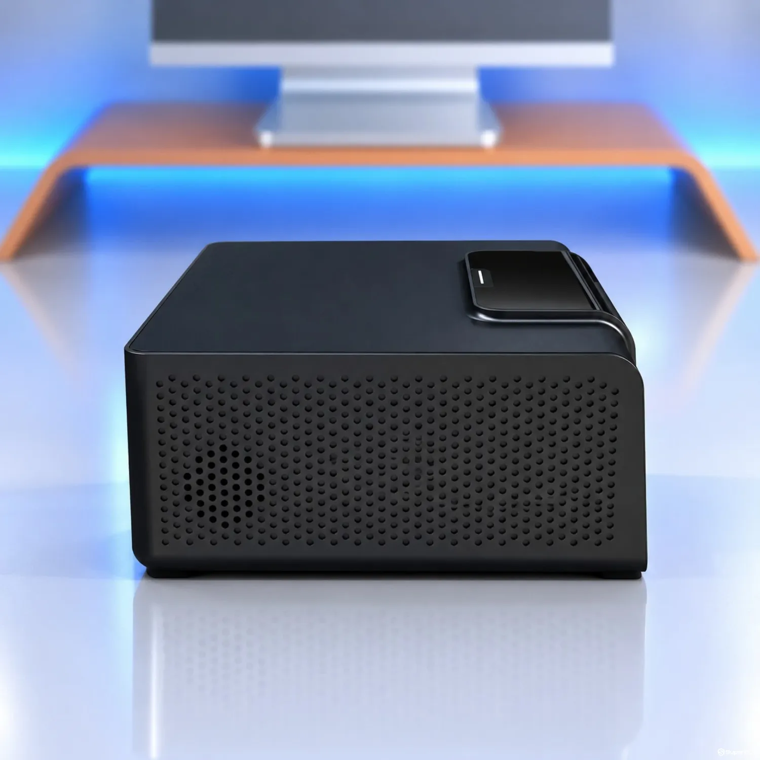 Side profile of SuperBox P7 Pro Projector with cooling vents