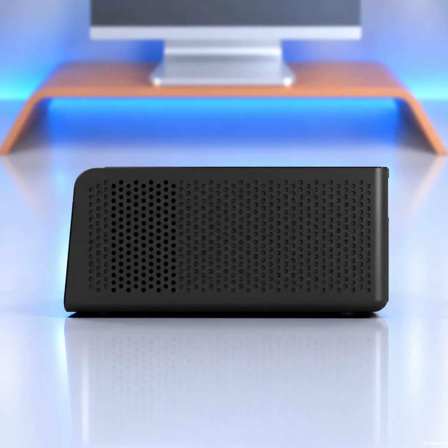 Side view of SuperBox P7 Pro Projector with ventilation grille