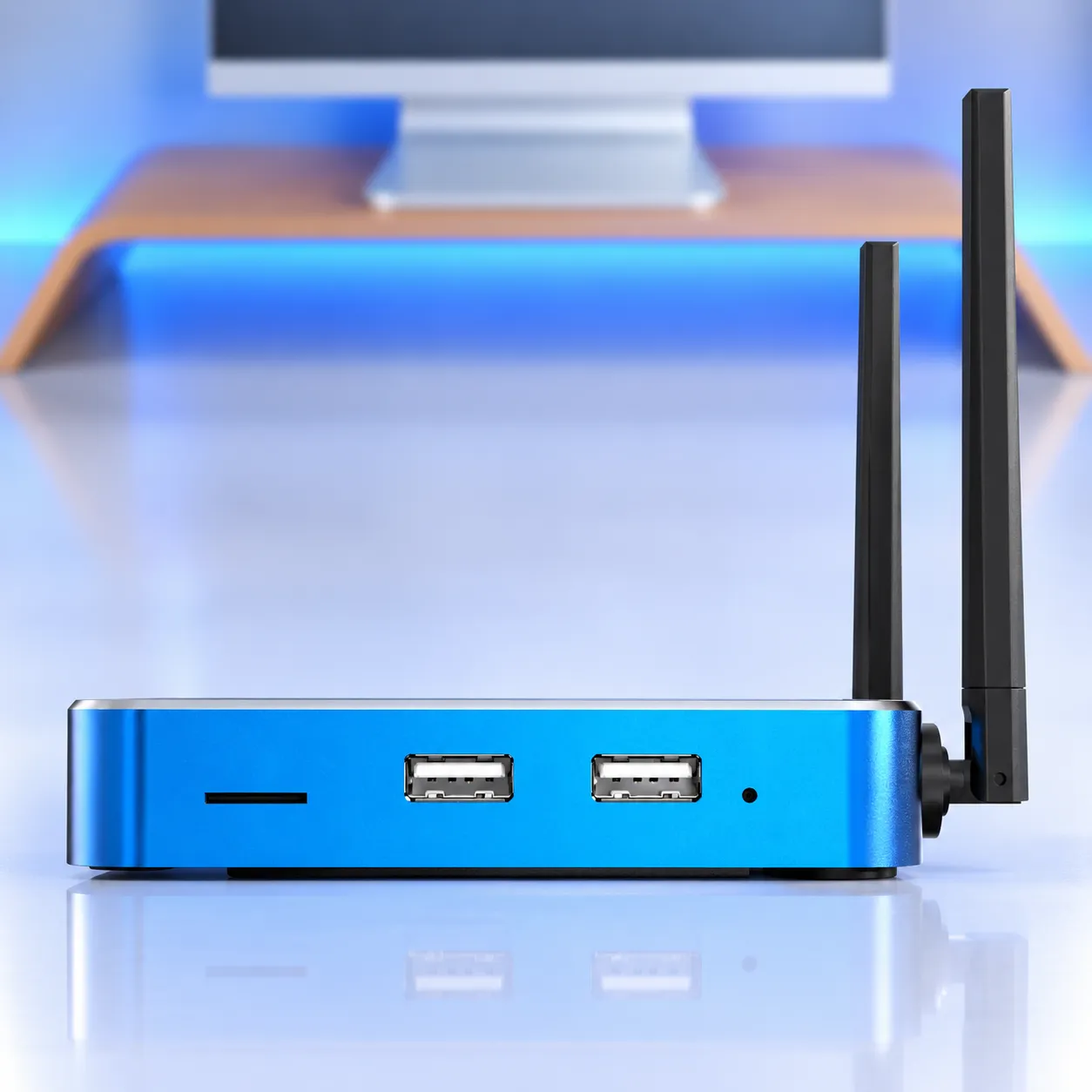 Side view of SuperBox S6 Max with USB ports