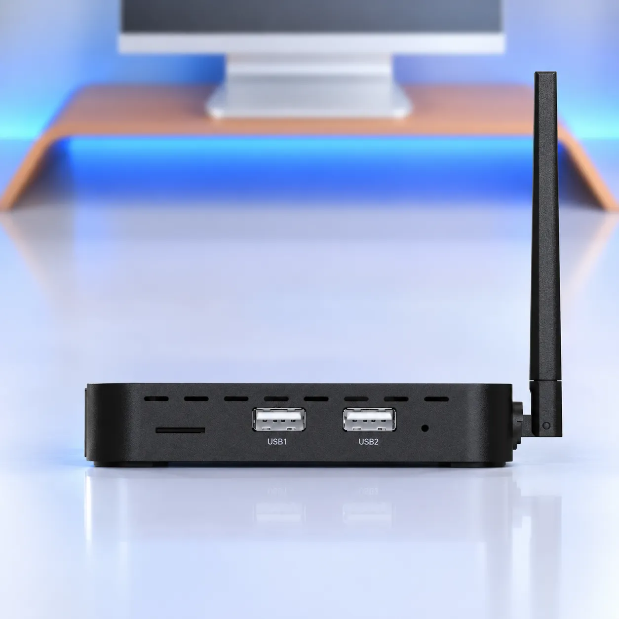 Side view of SuperBox S6 Pro ports and connectivity