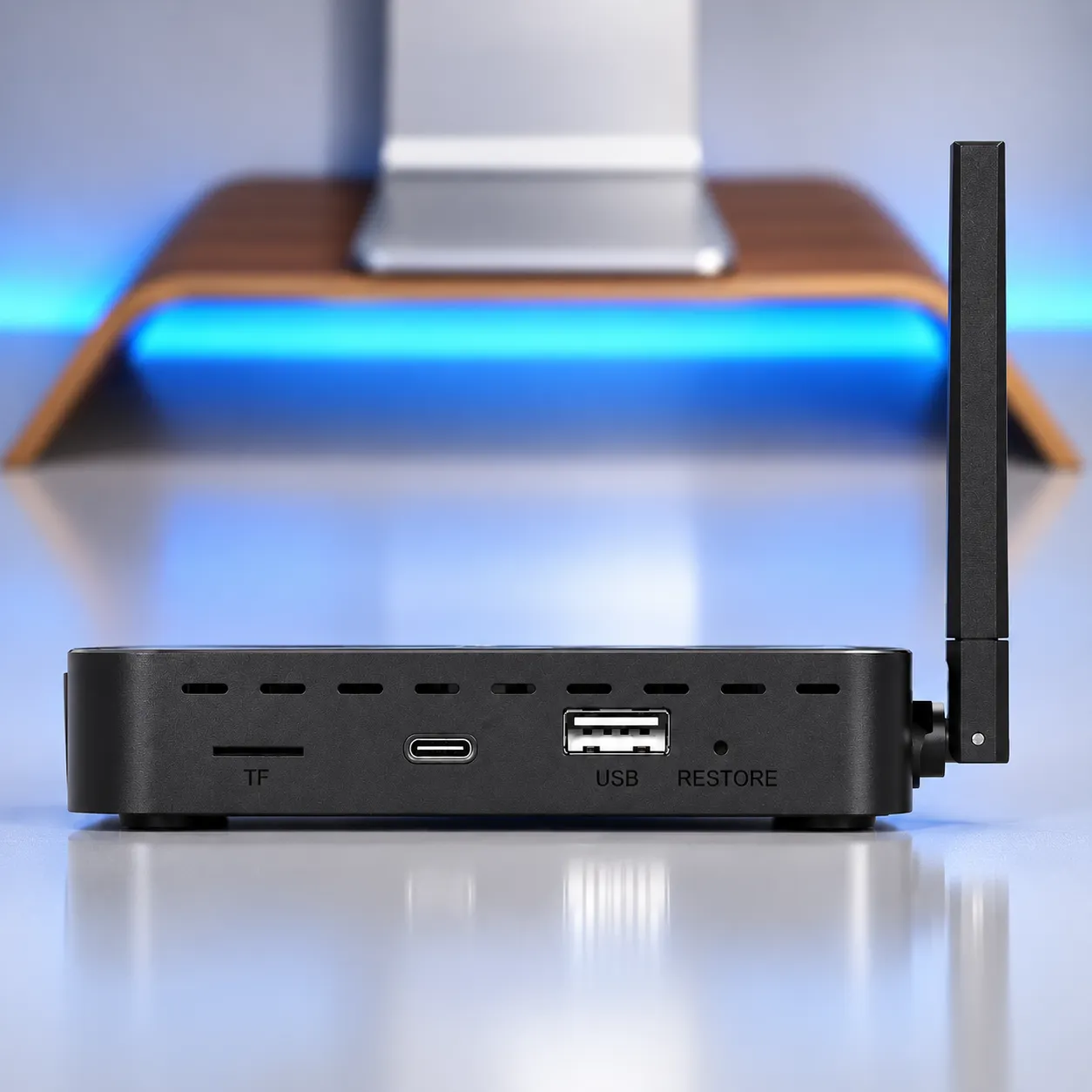 Side view of SuperBox S7 Pro ports and connectivity