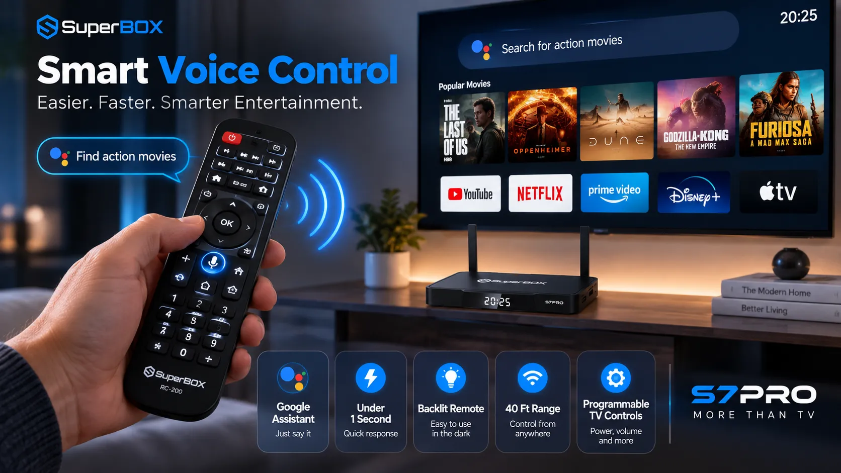 SuperBox S7 Pro 9 Smart voice control on SuperBox S7 Pro