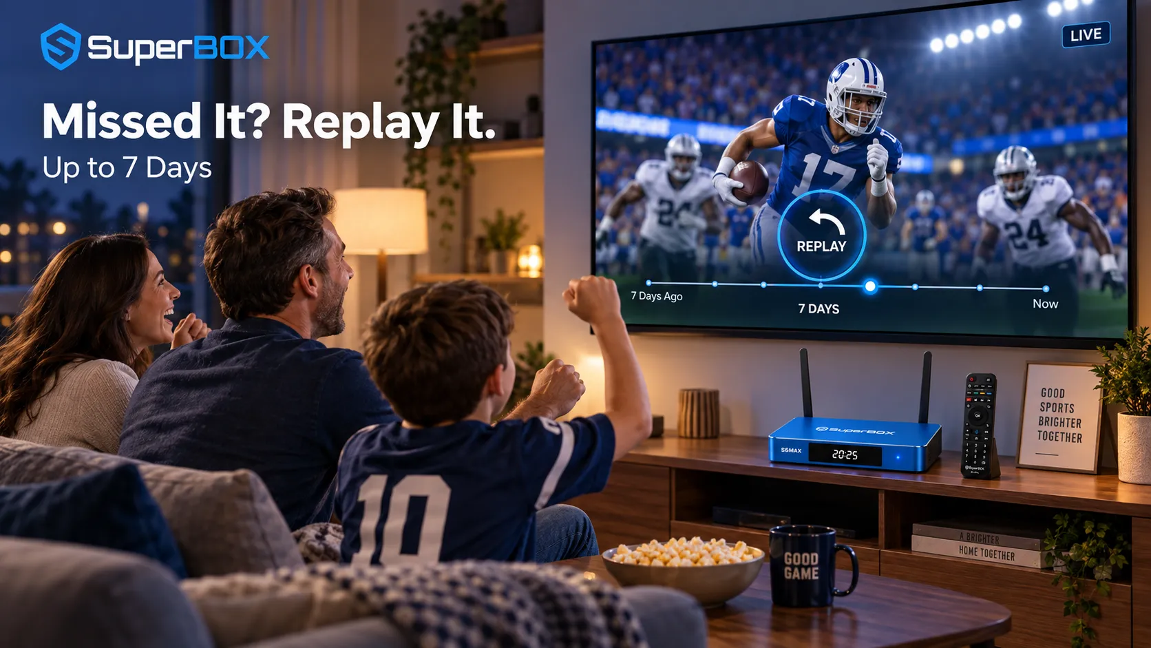 SuperBox S6 Max 8 SuperBox S6 Max 8-hour playback feature for missed TV programs