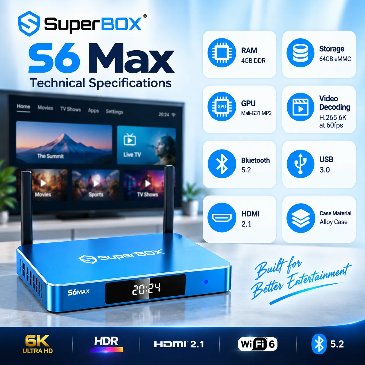 SuperBox S6 Max technical specifications