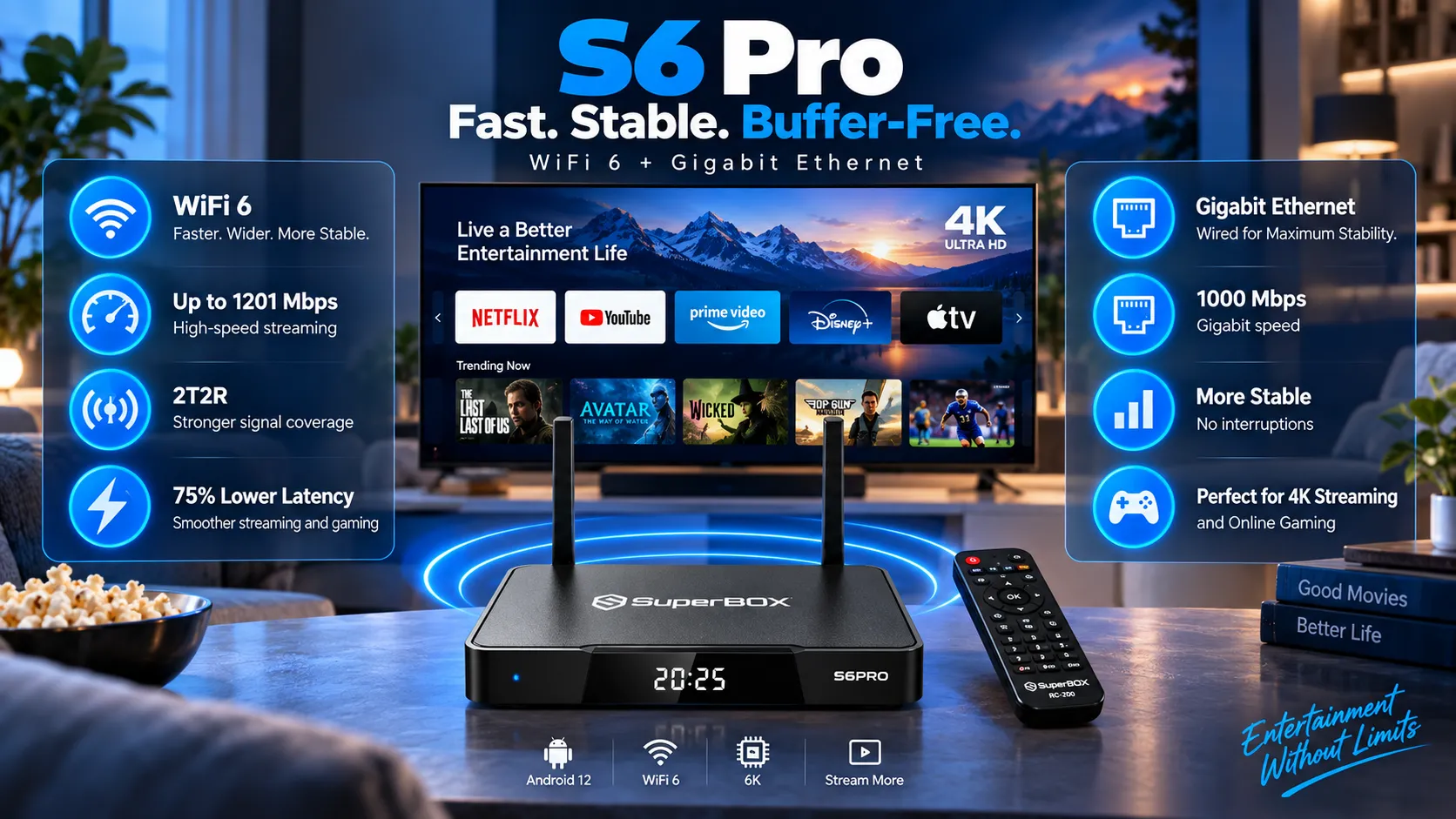 SuperBox S6 Pro fast, stable and buffer-free streaming experience