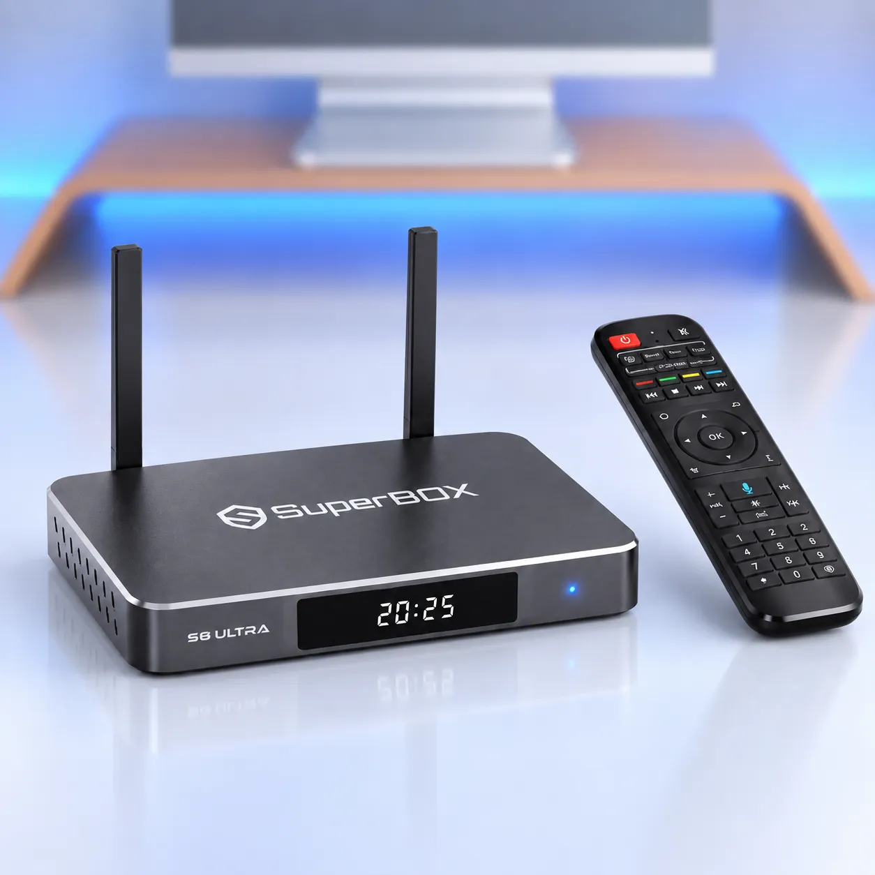 SuperBox S6 Ultra TV Box with remote control
