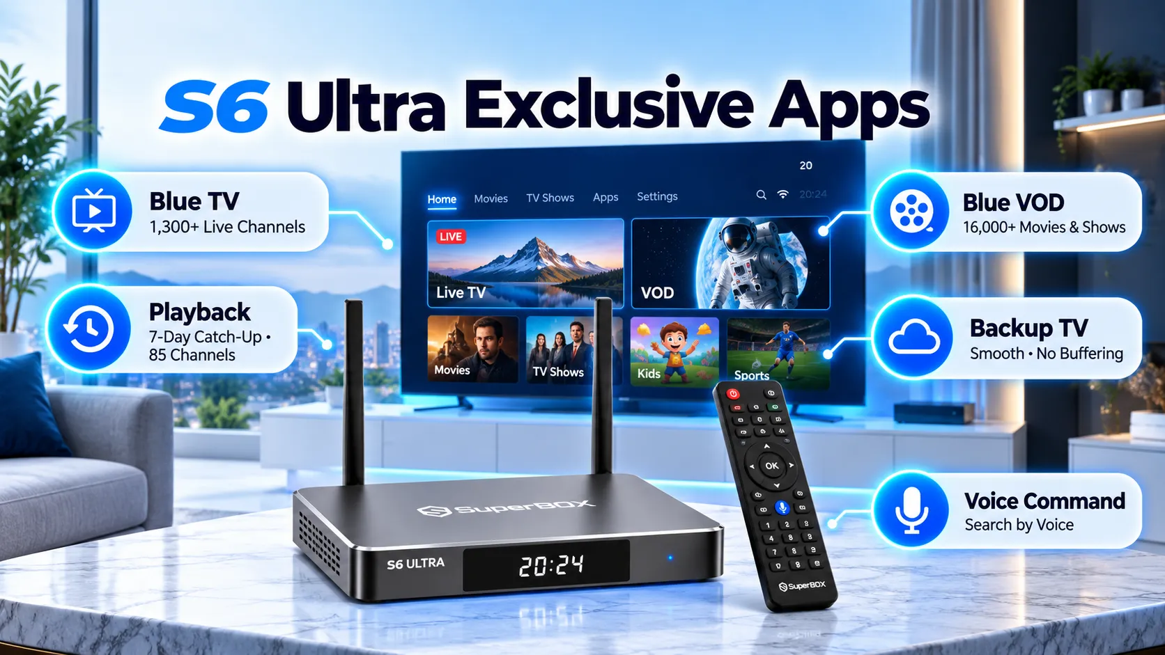 SuperBox S6 Ultra 9 SuperBox S6 Ultra exclusive apps and entertainment content