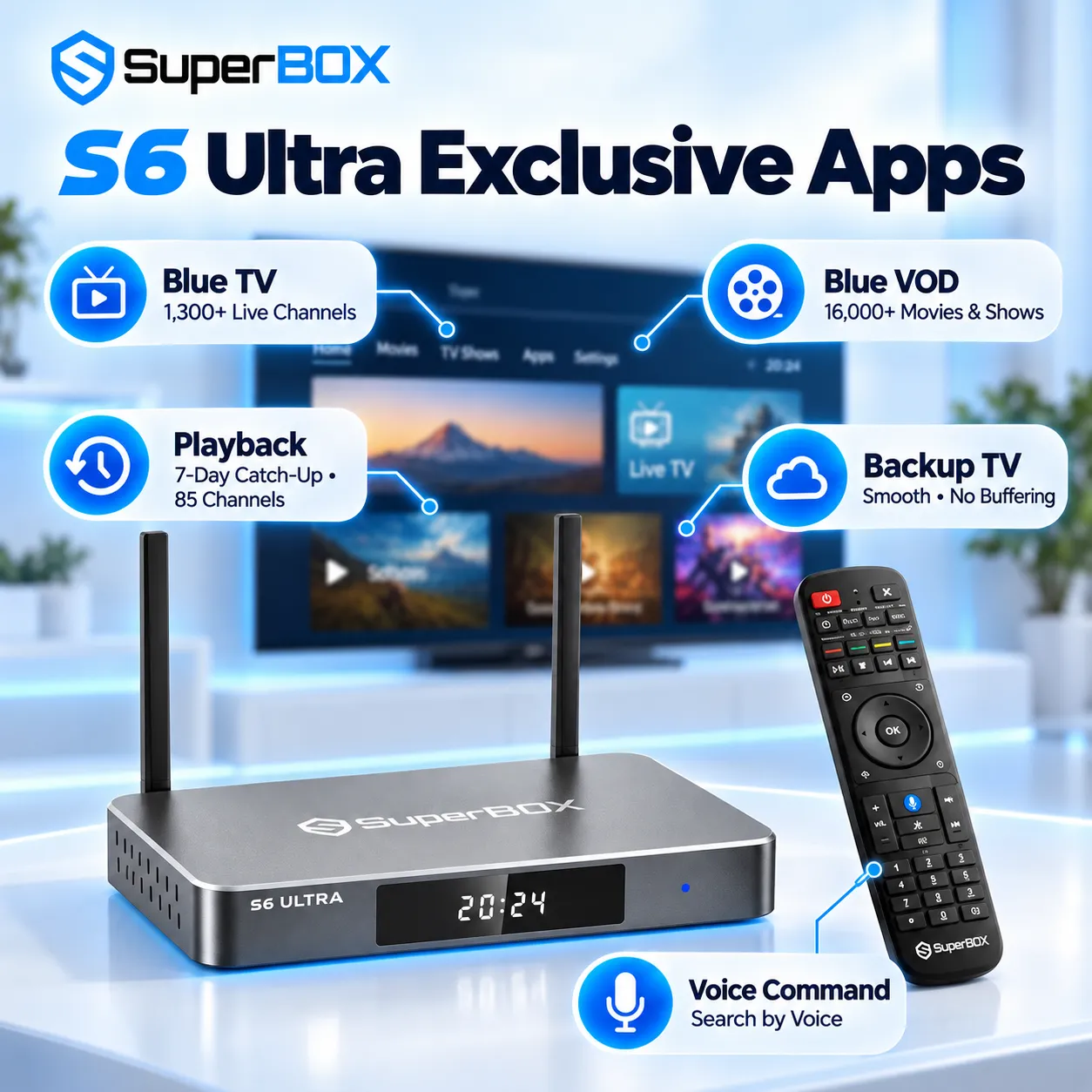 SuperBox S6 Ultra exclusive apps and entertainment content