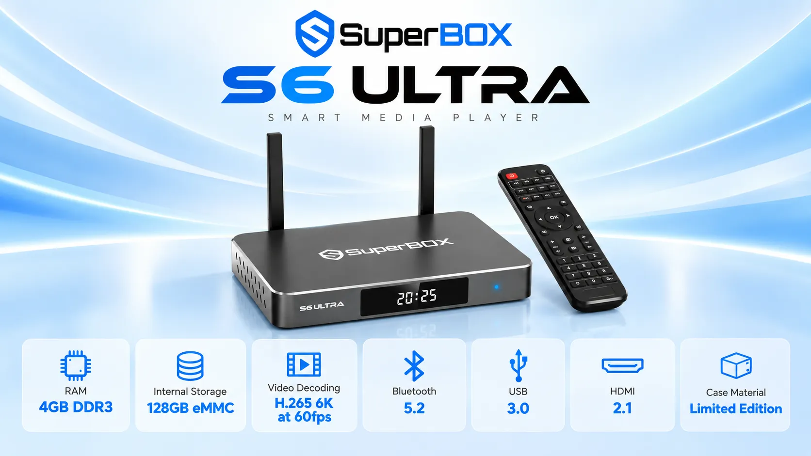 SuperBox S6 Ultra 3 SuperBox S6 Ultra overview with key features and specifications