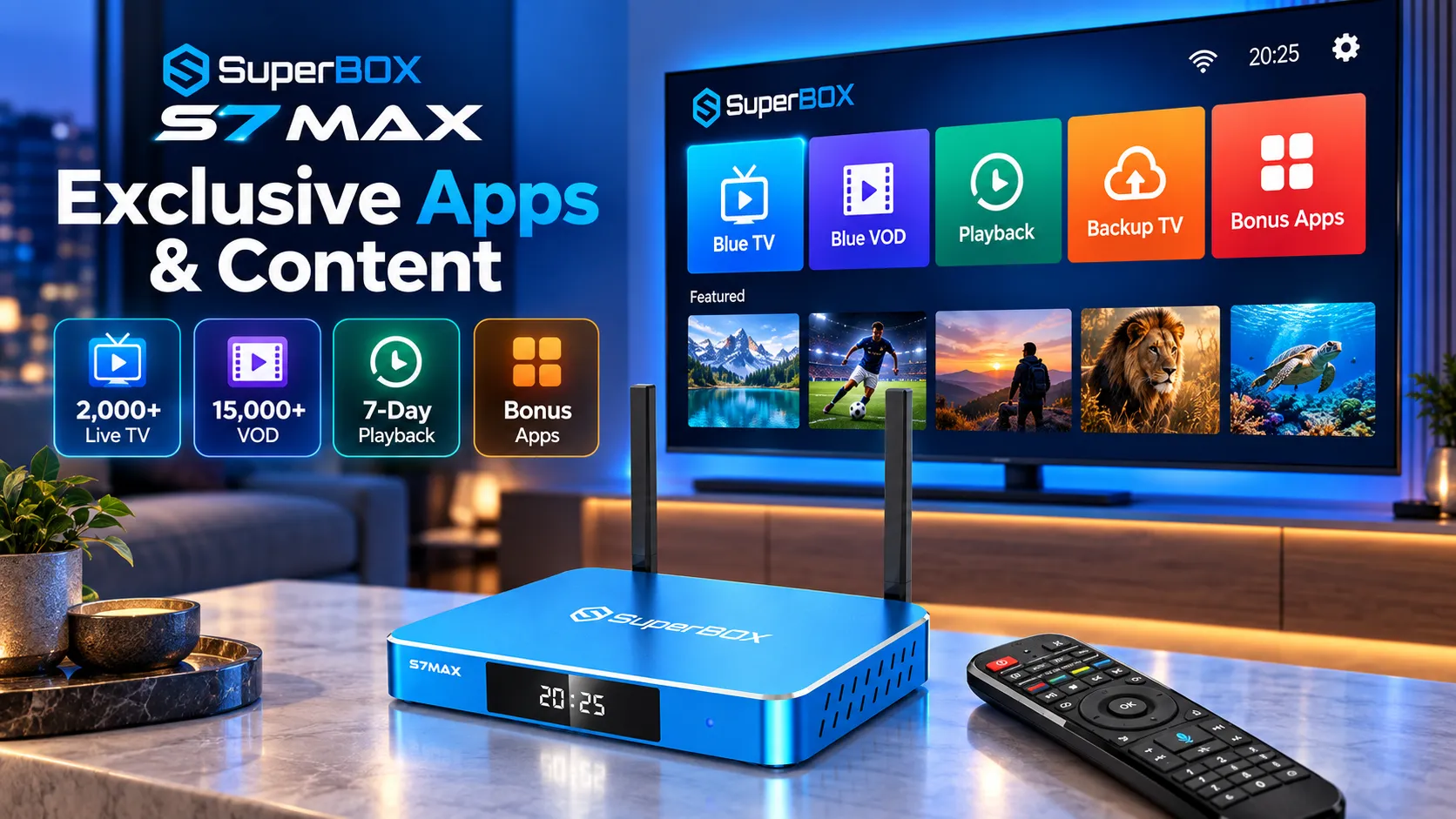 SuperBox S7 Max 7 SuperBox S7 Max exclusive apps and entertainment content
