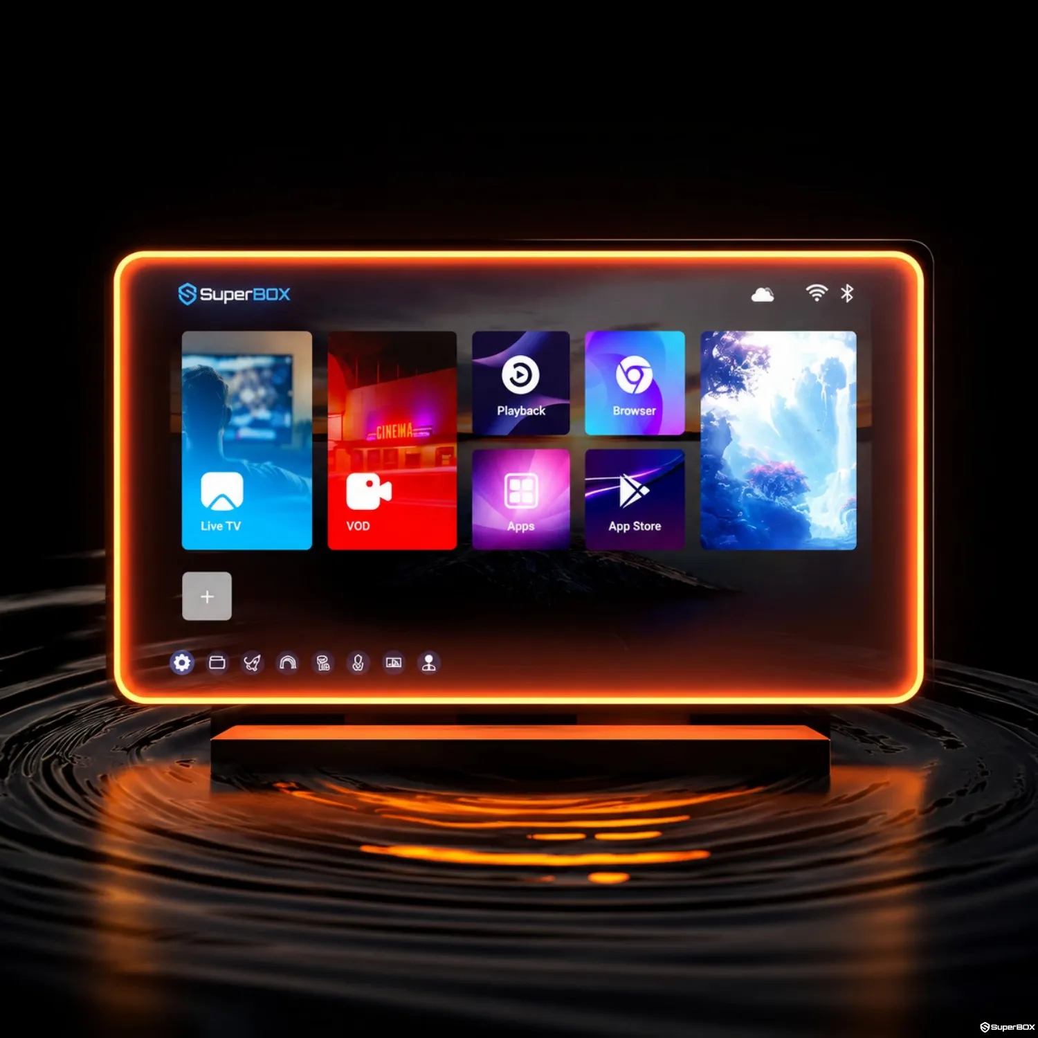 SuperBox S7 Prime main entertainment user interface
