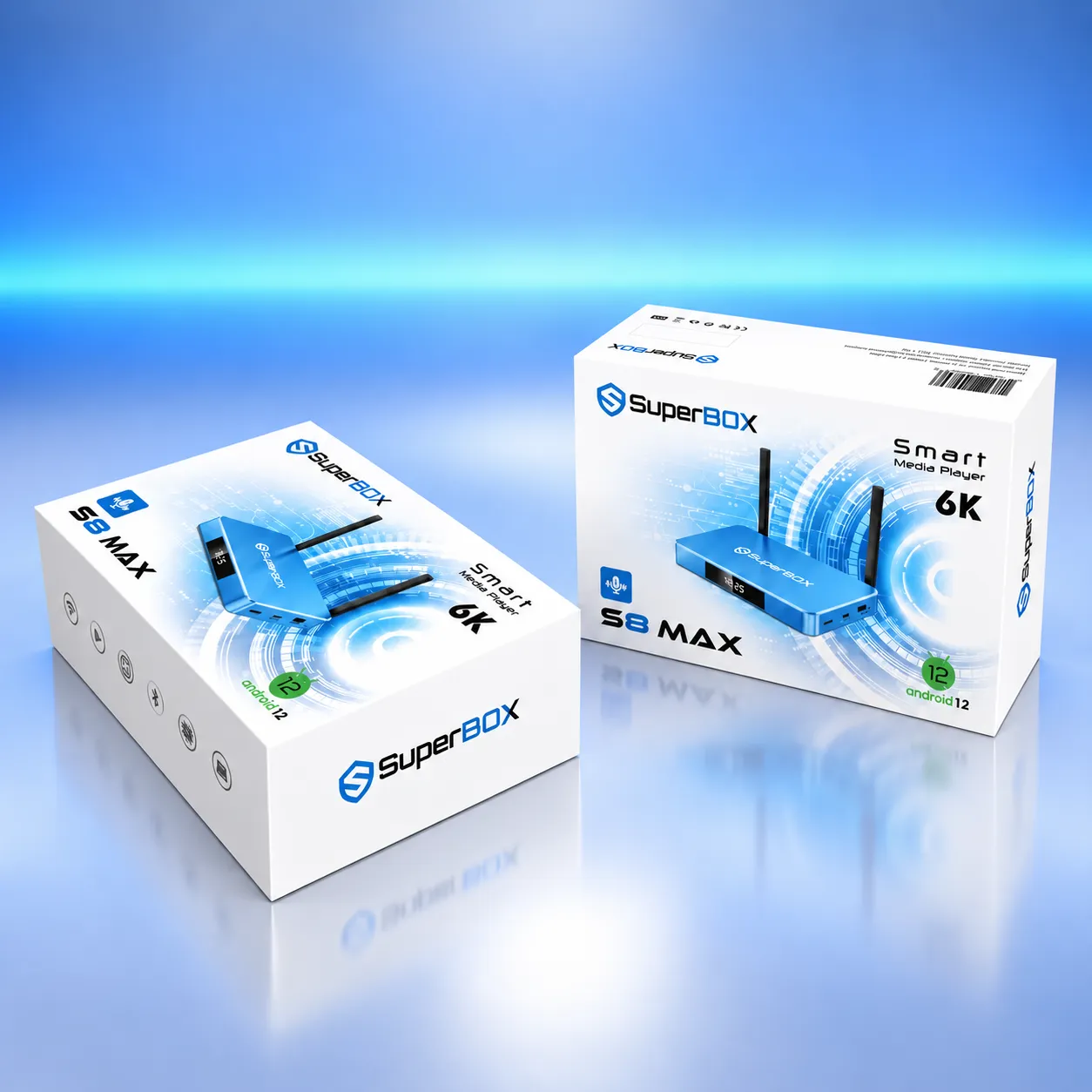 SuperBox S8 Max retail packaging box