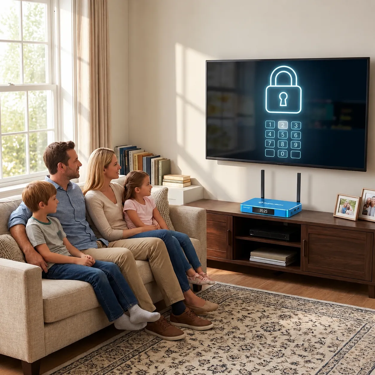 SuperBox S8 Plus security and content control features