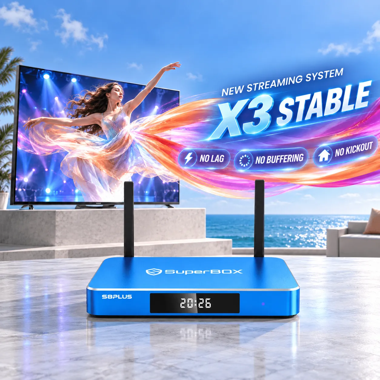 SuperBox S8 Plus with X3 stable streaming system