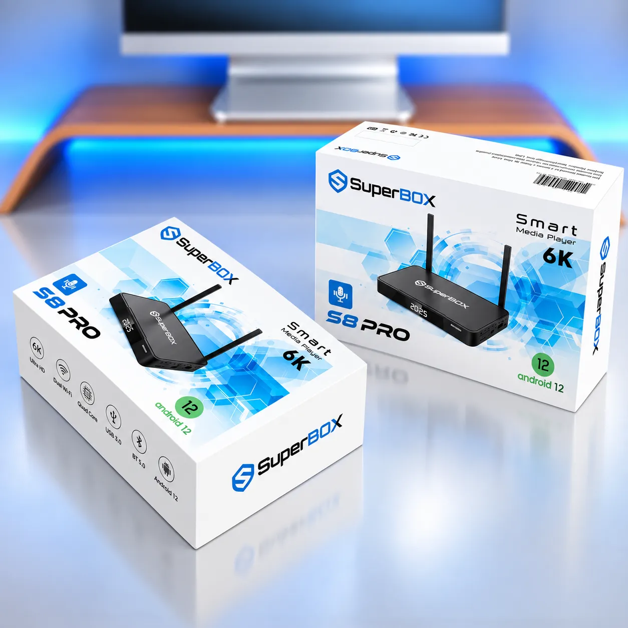 SuperBox S8 Pro retail packaging box