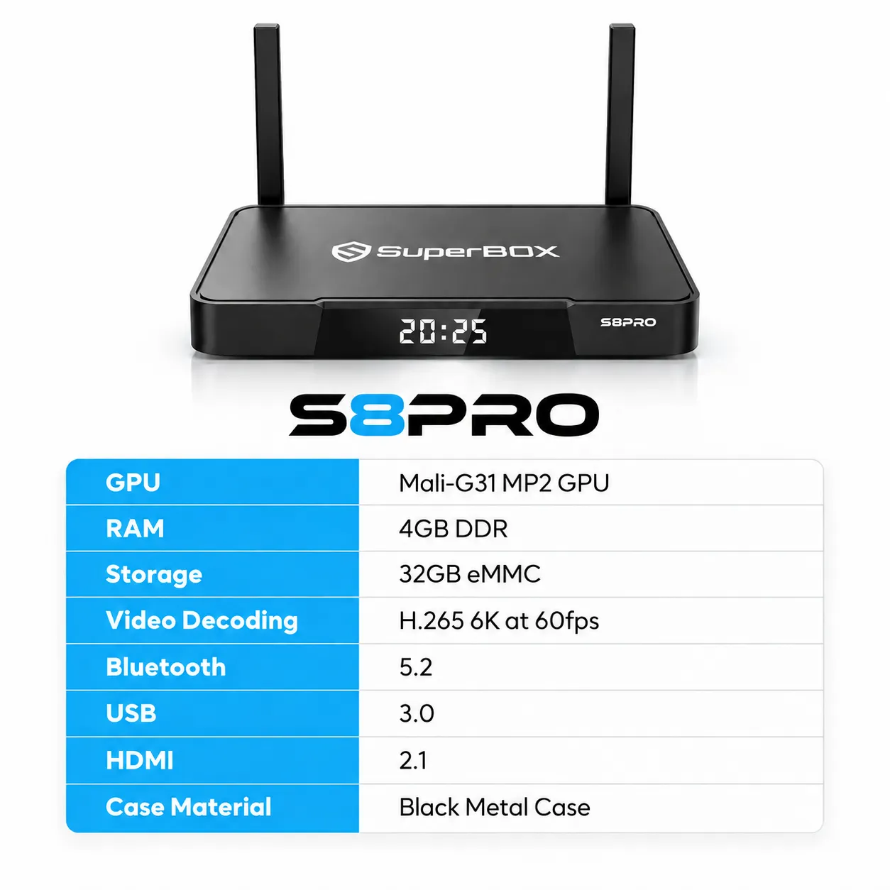 SuperBox S8 Pro technical specifications