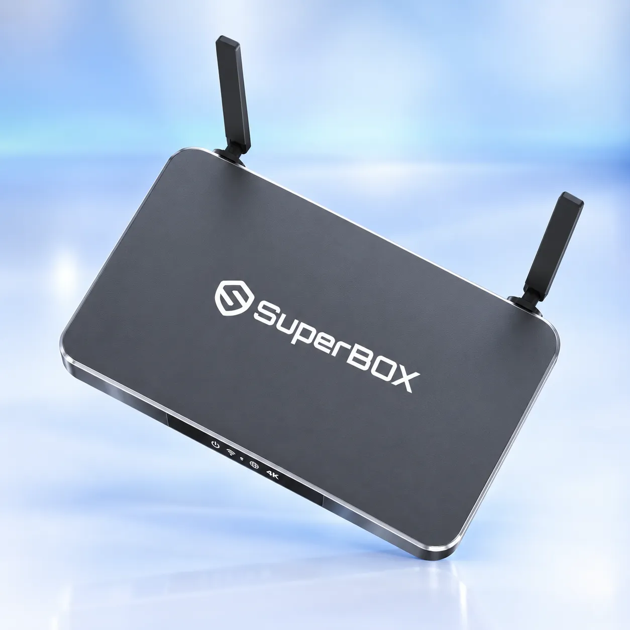 Top angled view of SuperBox S6 Ultra TV Box