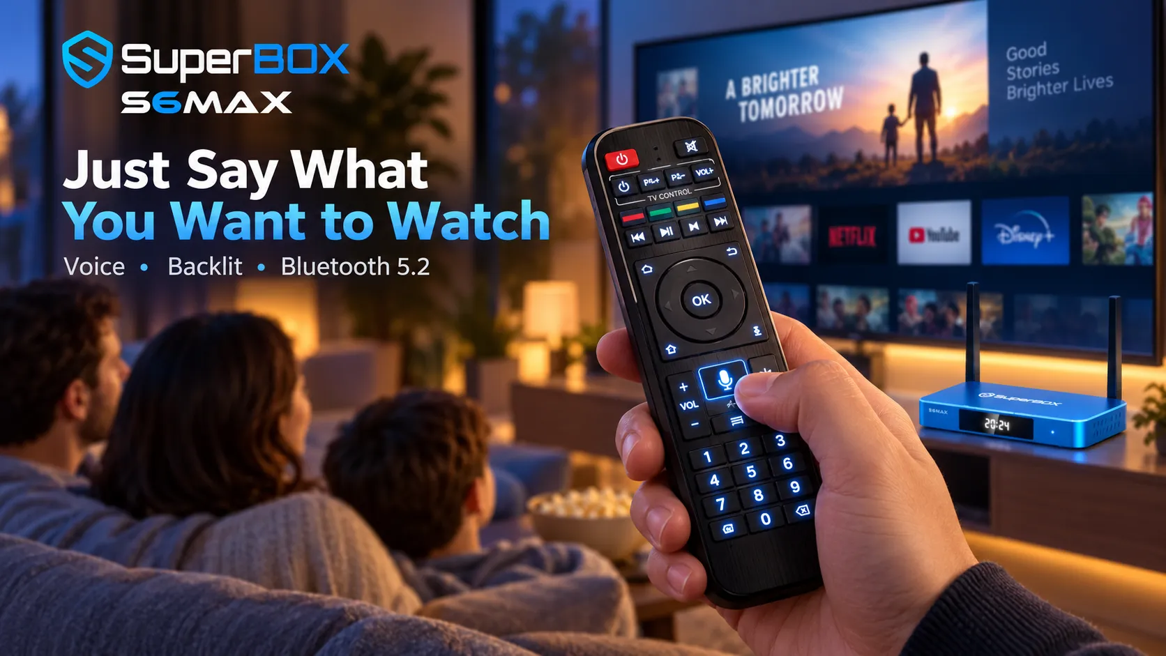SuperBox S6 Max 9 Voice control on SuperBox S6 Max while watching TV