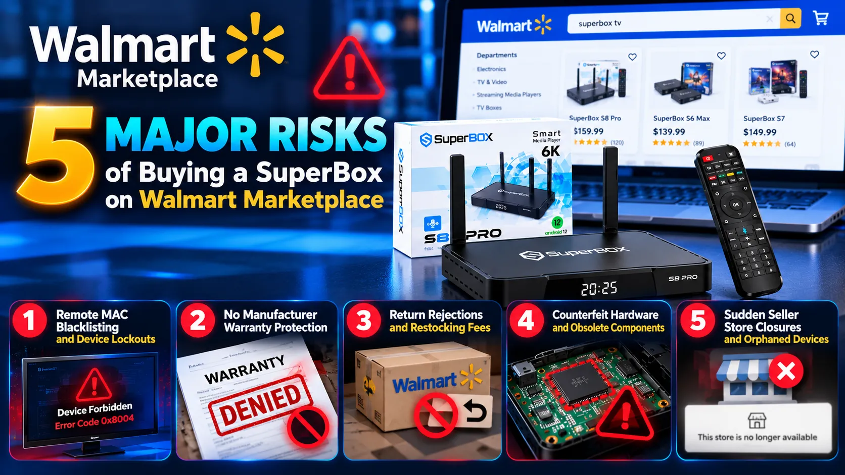 Is SuperBox sold on Walmart? Marketplace risks, store availability, and dealer checks 8 5 major risks of buying a SuperBox on Walmart Marketplace