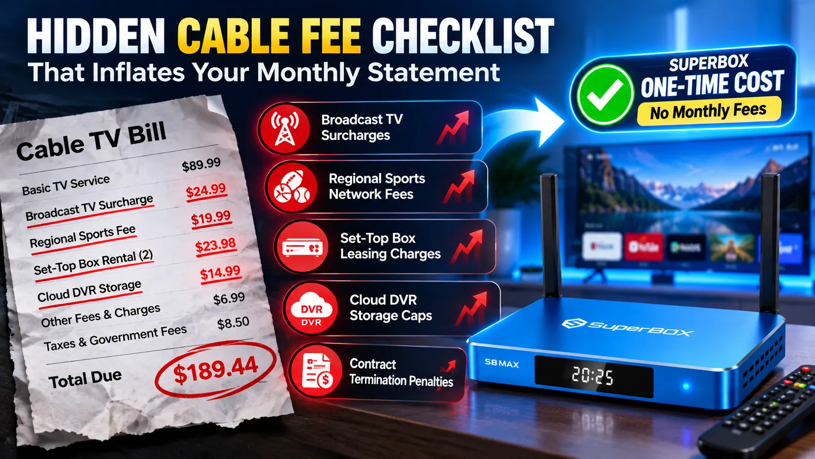 Hidden cable fee checklist that inflates your monthly statement