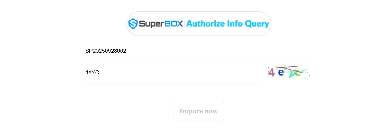How to verify SuperBox dealer legitimacy and protect warranty coverage? 12 Step 3 Enter the reseller code in the Authorize Info Query field