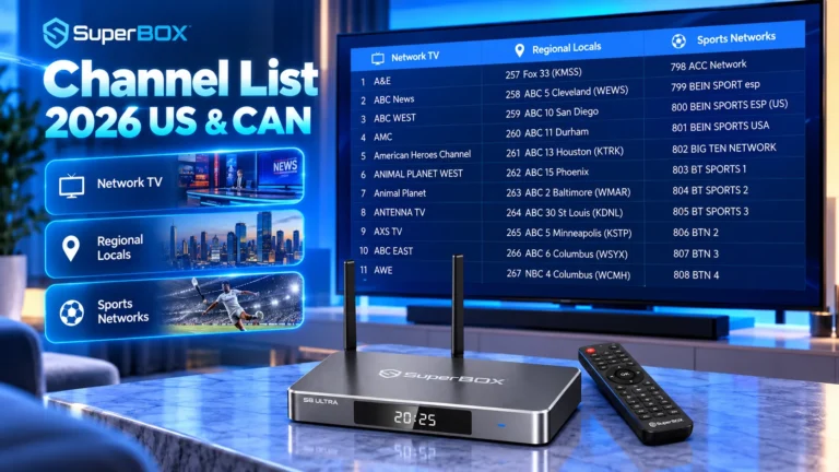 SuperBox Channel List 2026 US & CAN