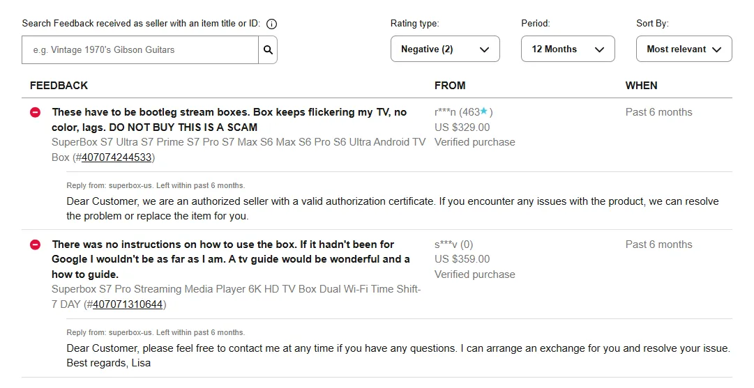 Buying SuperBox on eBay risks, remote device lockouts, and counterfeit hardware 8 Users leave negative reviews after buying SuperBox on eBay